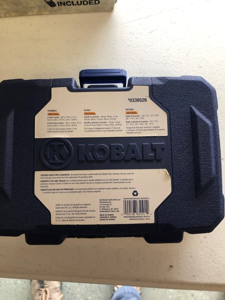 52" Indoor Ceiling Fan (remote not included) and Kobalt 19 Piece Mechanic's Tool Set