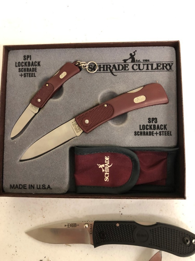 Schrade Cutlery Knife Set and K-Bar Knife