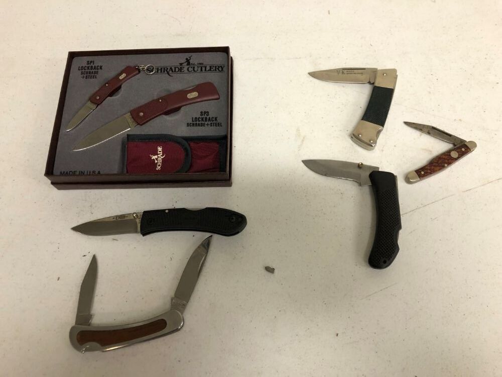 Schrade Cutlery Knife Set and K-Bar Knife