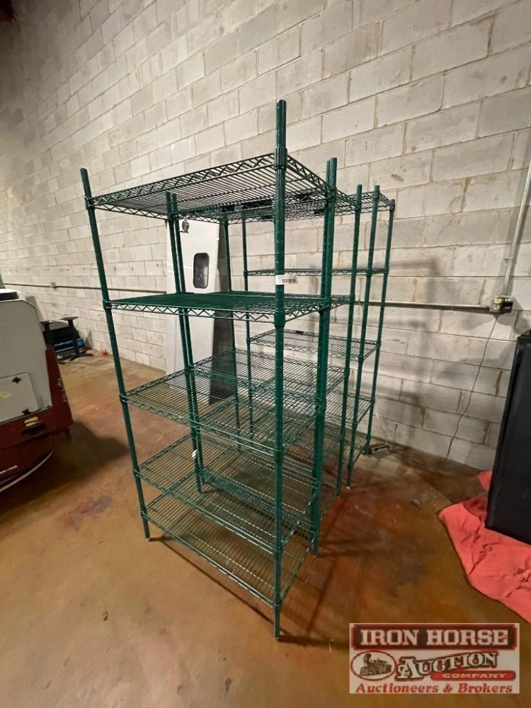 (3x) Green Epoxy Shelving