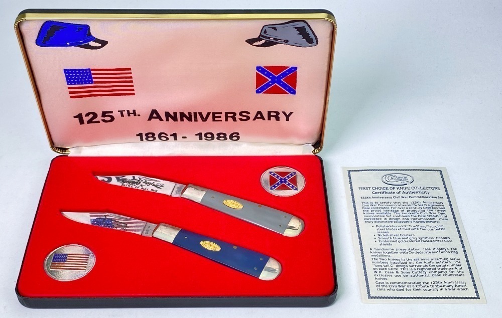 Case XX BL1991/2 SS Civil War Commemorative Knife Set