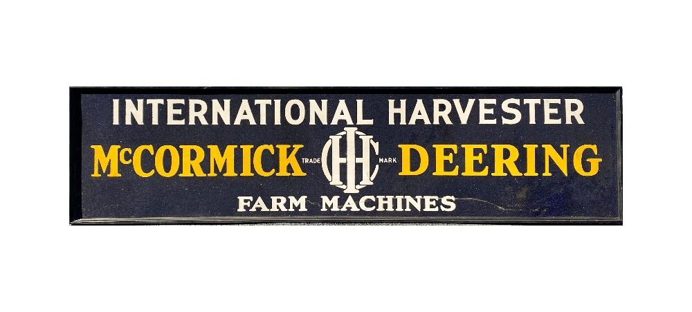 International Harvester IHC McCormick Deering Farm Machines NOS Smaltz Sign 120x30