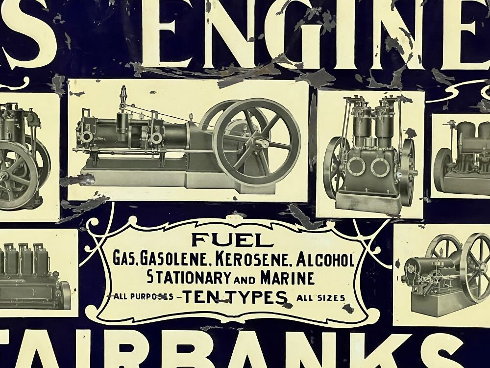 The Fairbanks Co. Gas Engines Tin Tacker Sign