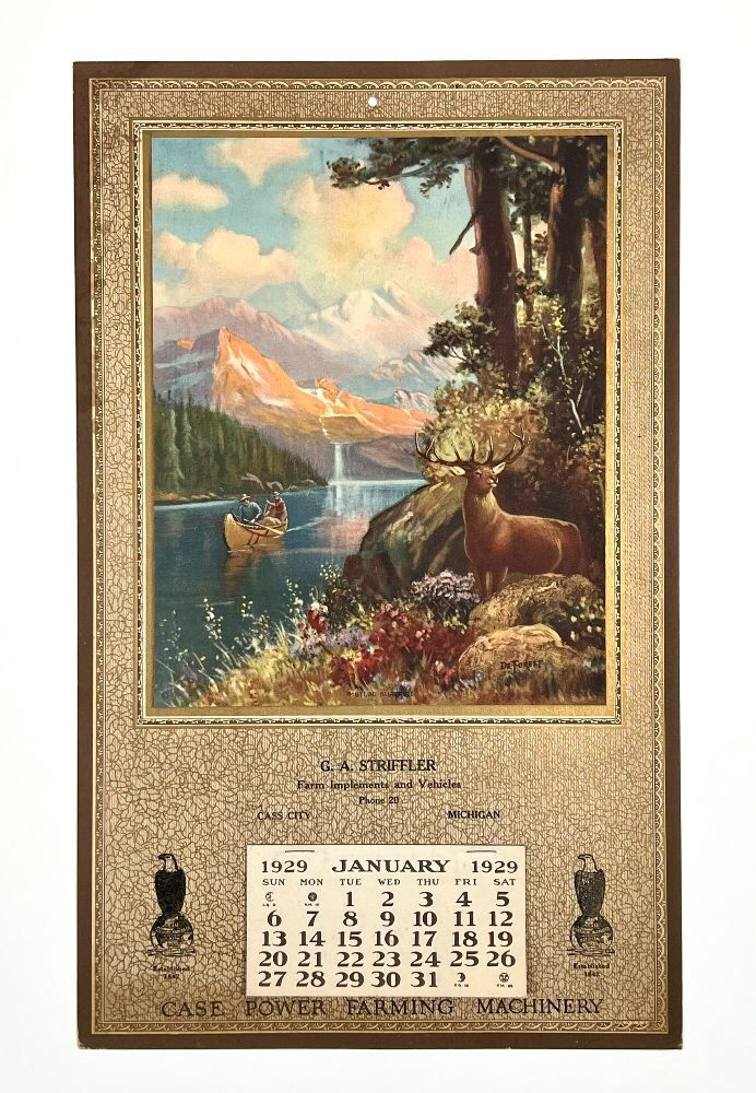 1929 J.I. Case Power Farming Machinery Calendar