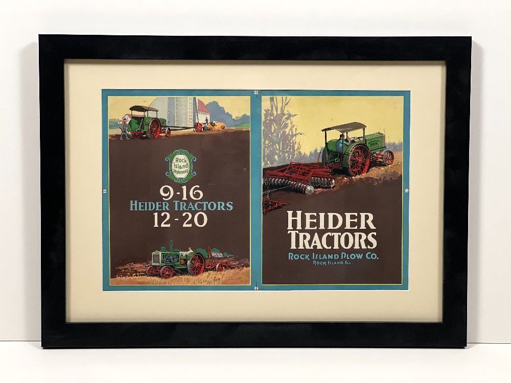 Heider Tractors Catalog Cover Printers Proof Lithograph