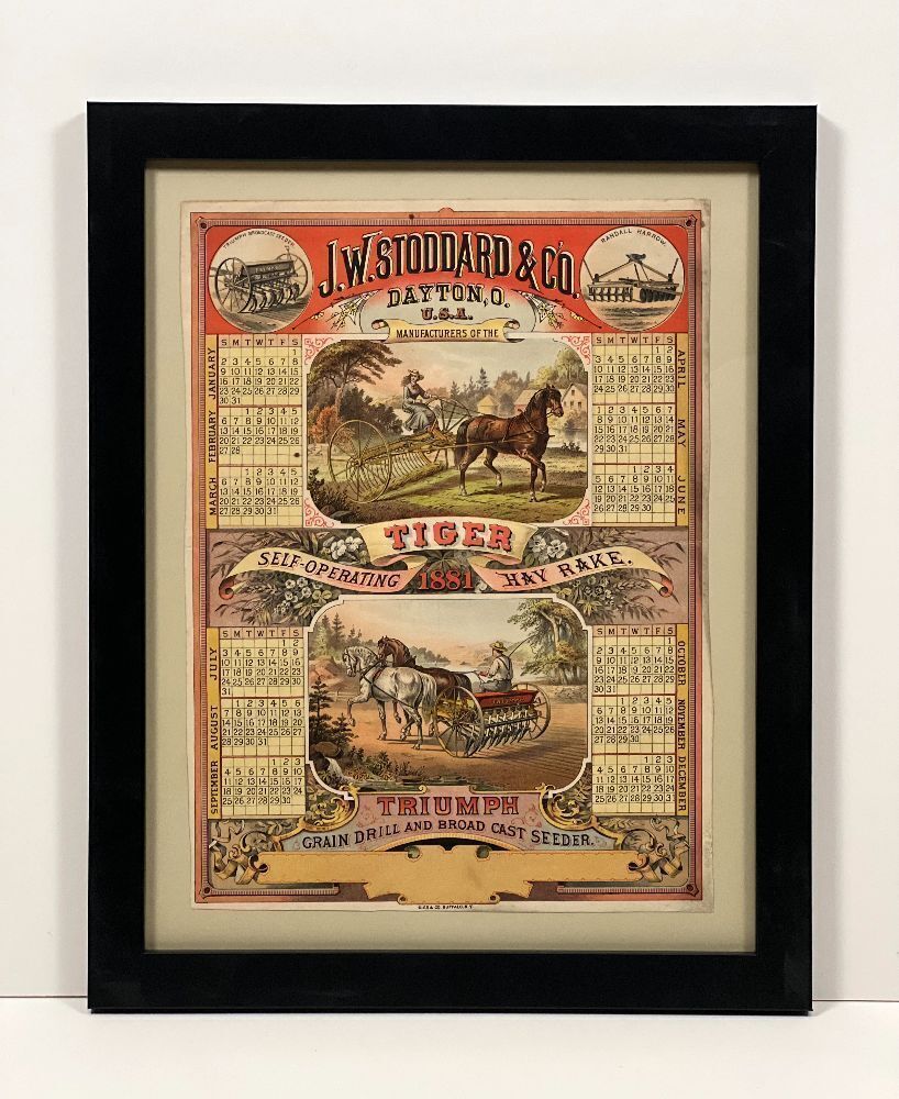 J. W. Stoaddard 1881 Calendar Lithograph