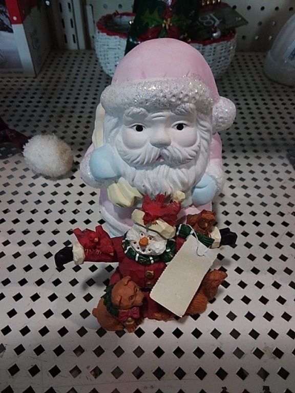 Santa Planter & Figurine