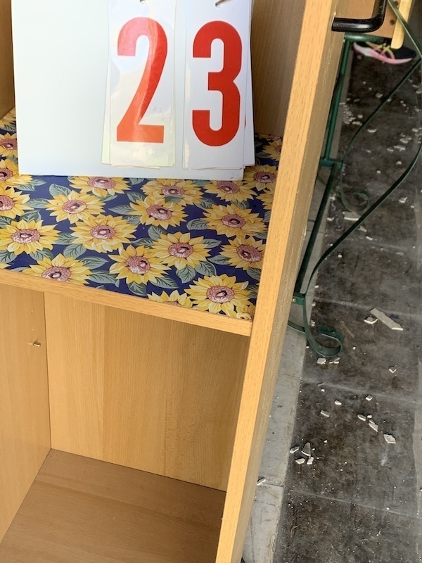 Mirrored revolving cabinet