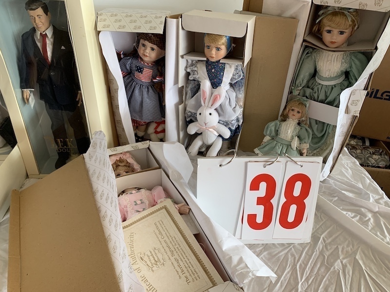 Jackie doll, JFK doll, other collectables