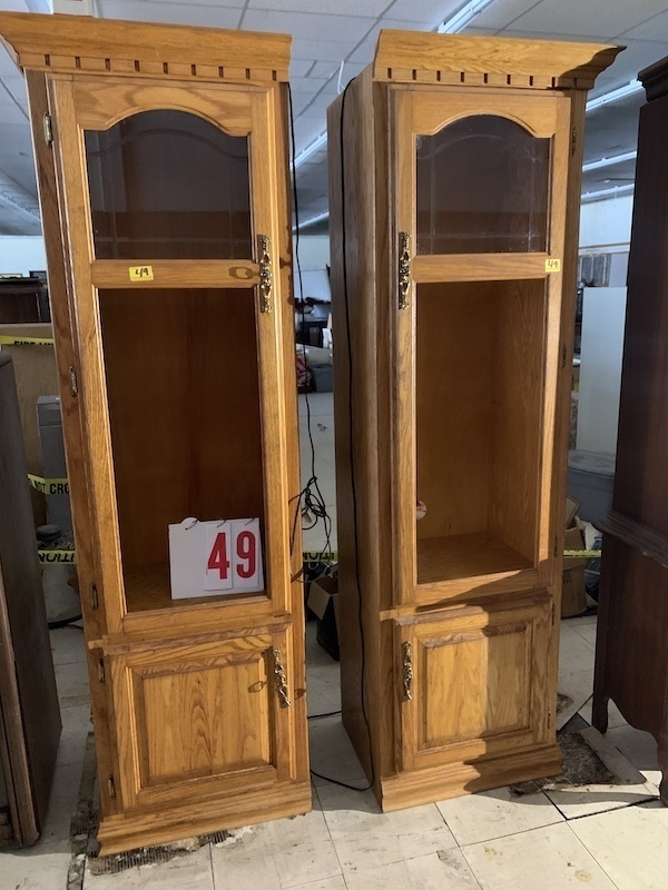 2 Curio cabinets