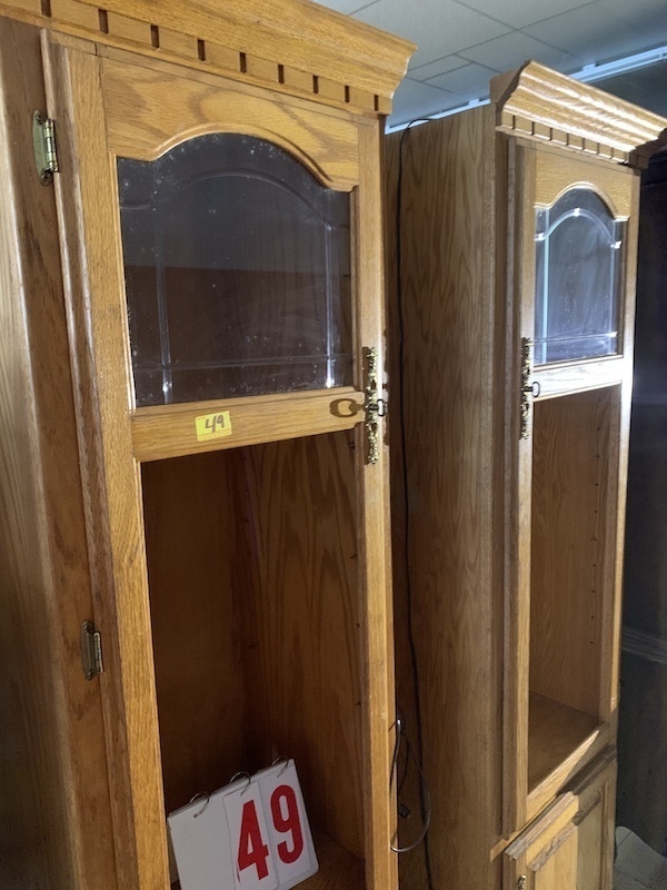 2 Curio cabinets