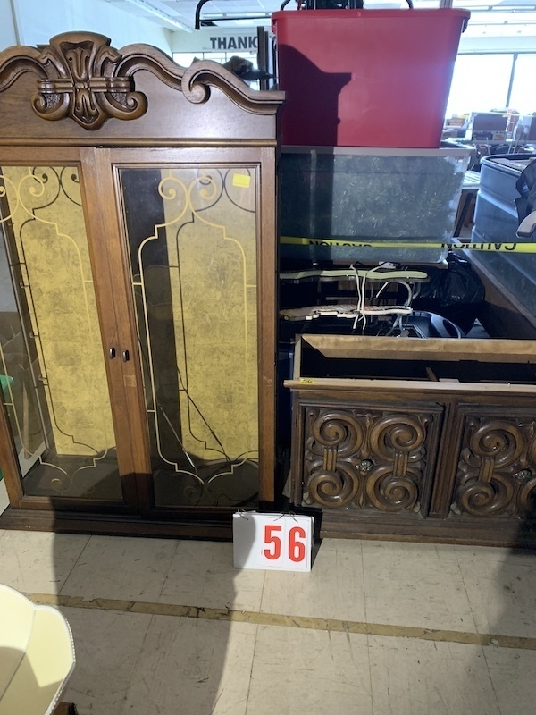 Curio cabinet with lights