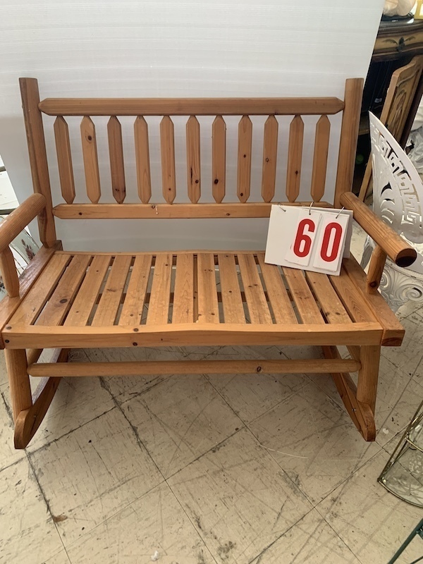 Log rocking bench