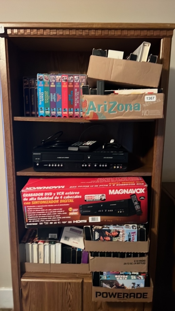 Lot of VHS Tapes and Player