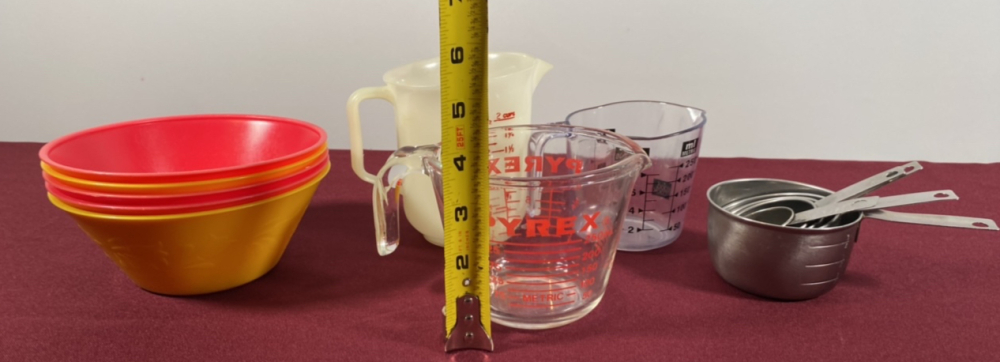 Lot of Misc Measuring Cups and Cereal Bowls