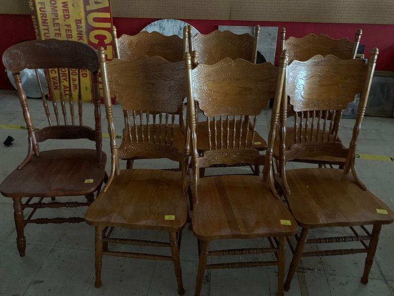 7 Oak chairs