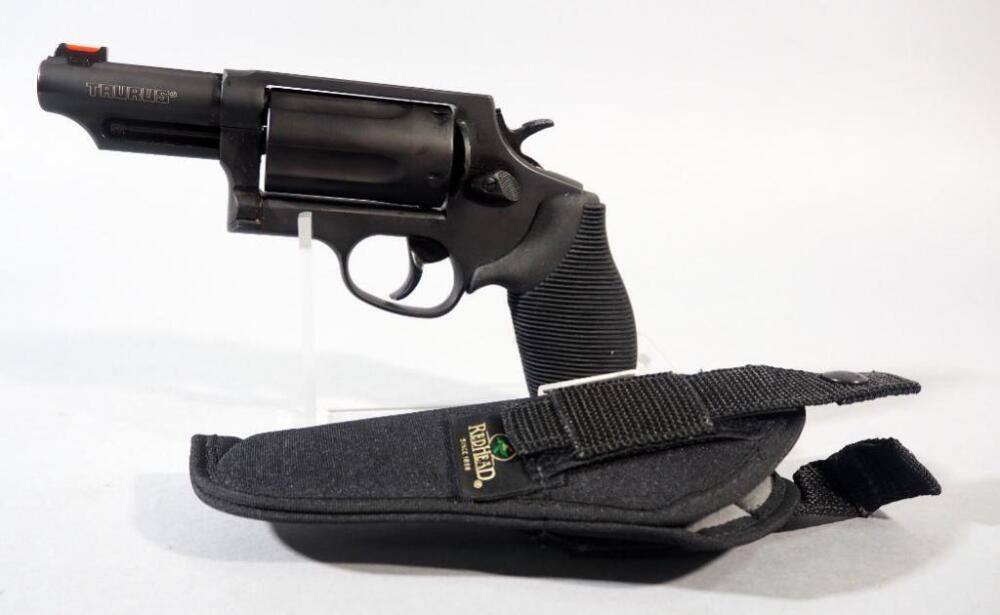 Taurus Night Court Judge .45LC / .410 5-Shot Revolver SN# DN124303, In Redhead Soft Holster
