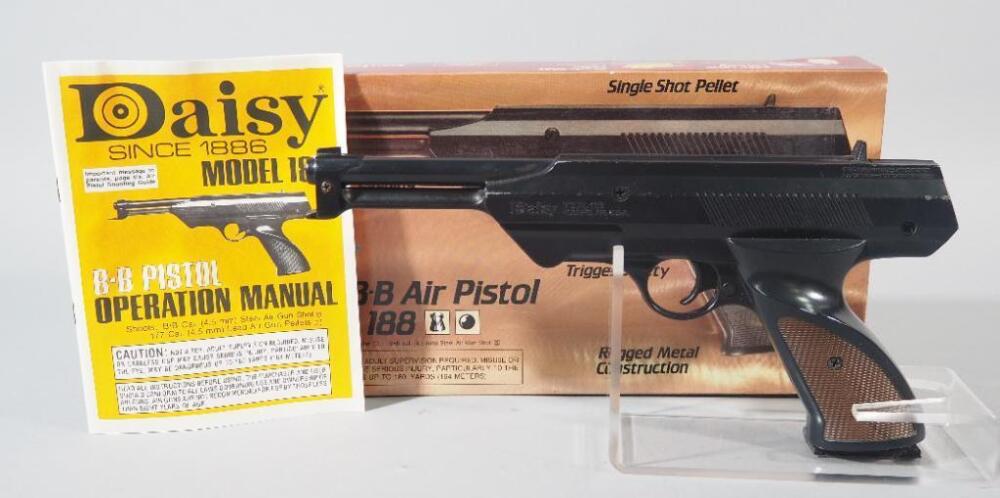 Daisy Model 188 BB/Pellet Air Pistol, With Paperwork, In Box