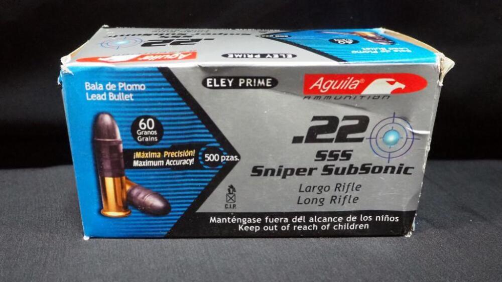 Aquila Sniper Subsonic .22 LR Ammo, Approx 400 Rds, Local Pickup Only