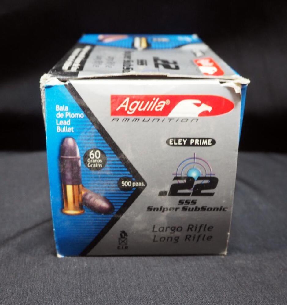 Aquila Sniper Subsonic .22 LR Ammo, Approx 400 Rds, Local Pickup Only