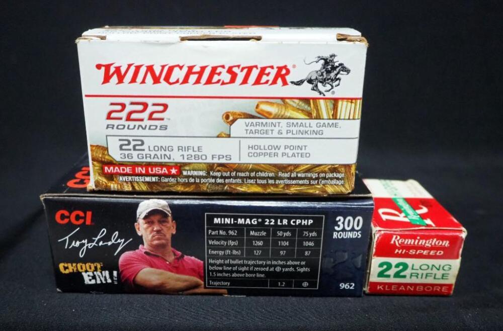 CCI, Winchester, And Remington .22 LR Ammo, Approx 572 Rds, Local Pickup Only