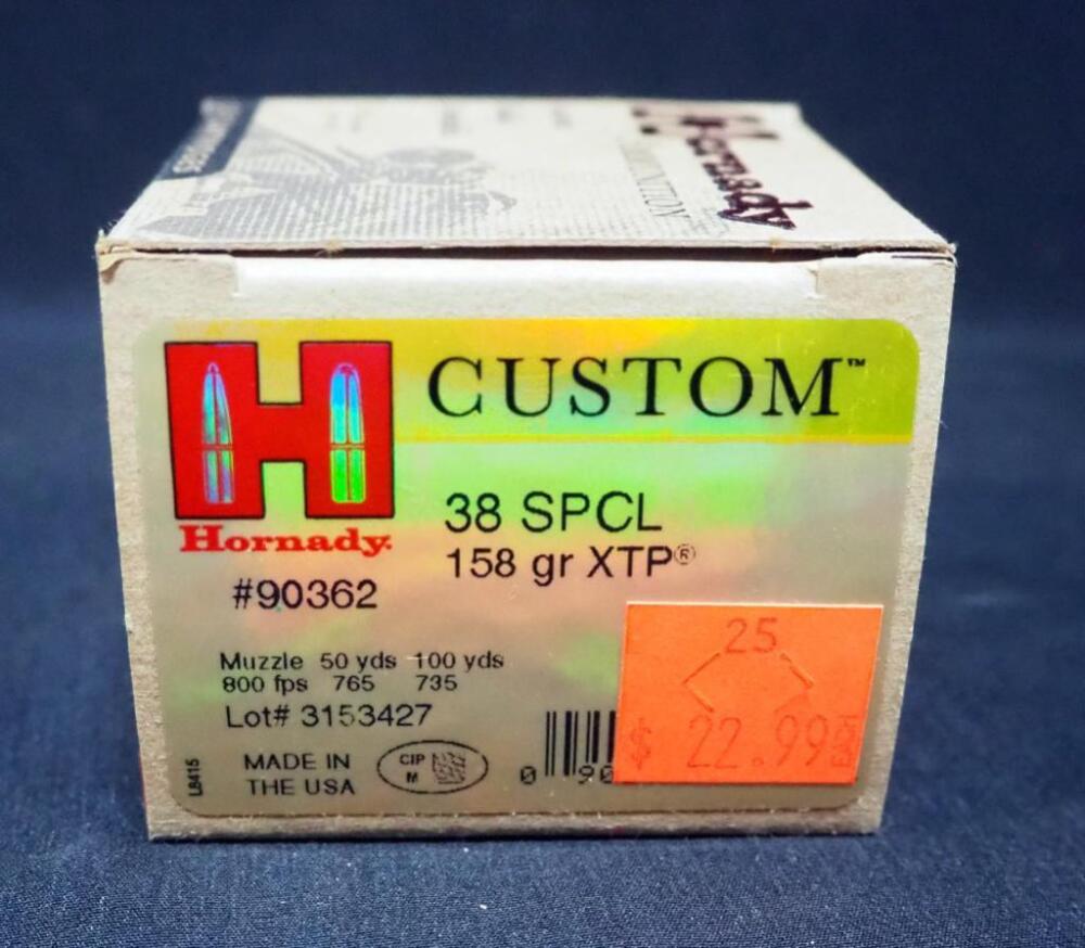 Hornady Custom .38 Spcl Ammo, Approx 25 Rds, Local Pickup Only