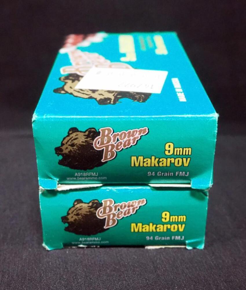 Brown Bear 9mm Makarov Ammo, Approx 100 Rds, Local Pickup Only