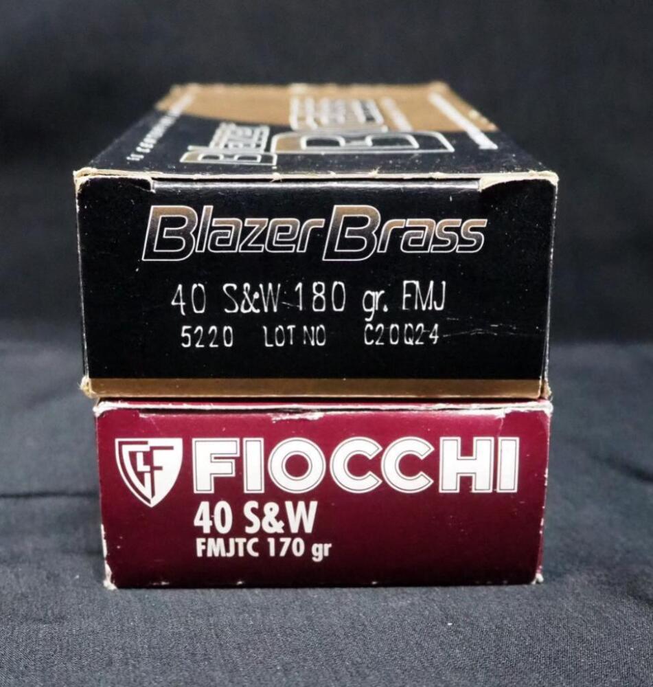 Fiocchi And Blazer Brass .40 S&W Ammo, Approx 95 Rds, Local Pickup Only