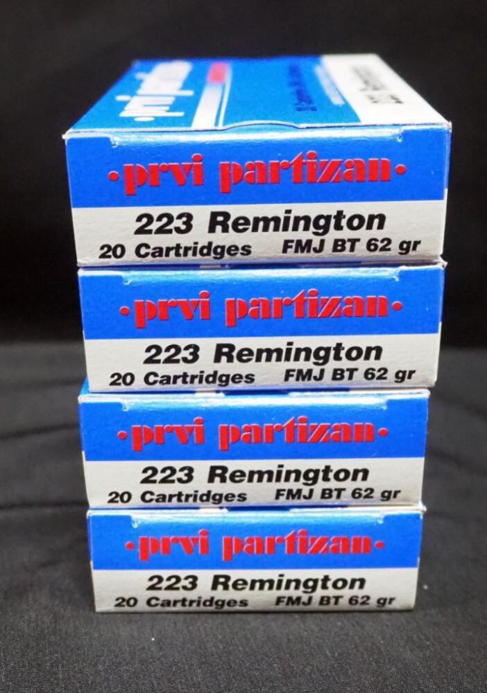 PRVI Partizan .223 REM Ammo, Approx 80 Rds, Local Pickup Only