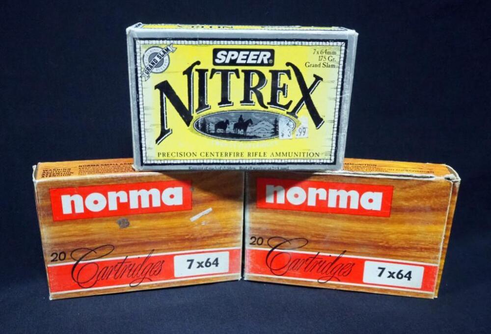 Norma And Speer Nitrex 7x64 Ammo, Approx 60 Rds, Local Pickup Only