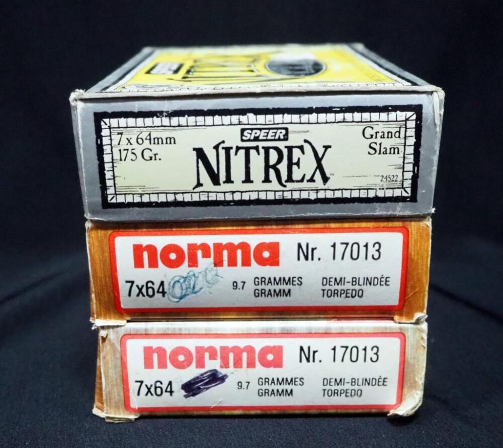 Norma And Speer Nitrex 7x64 Ammo, Approx 60 Rds, Local Pickup Only