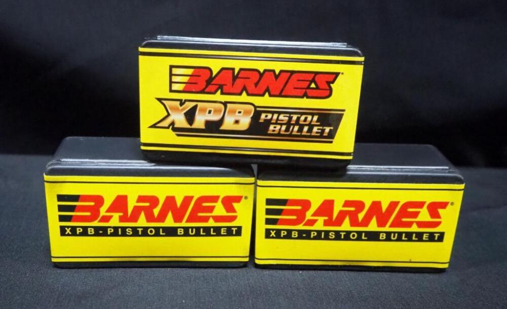 Barnes XPB Pistol Bullet 454 Casull 250 gr XPB Cannelured Bullets, Approx Qty 60 (3 Boxes Of 20)