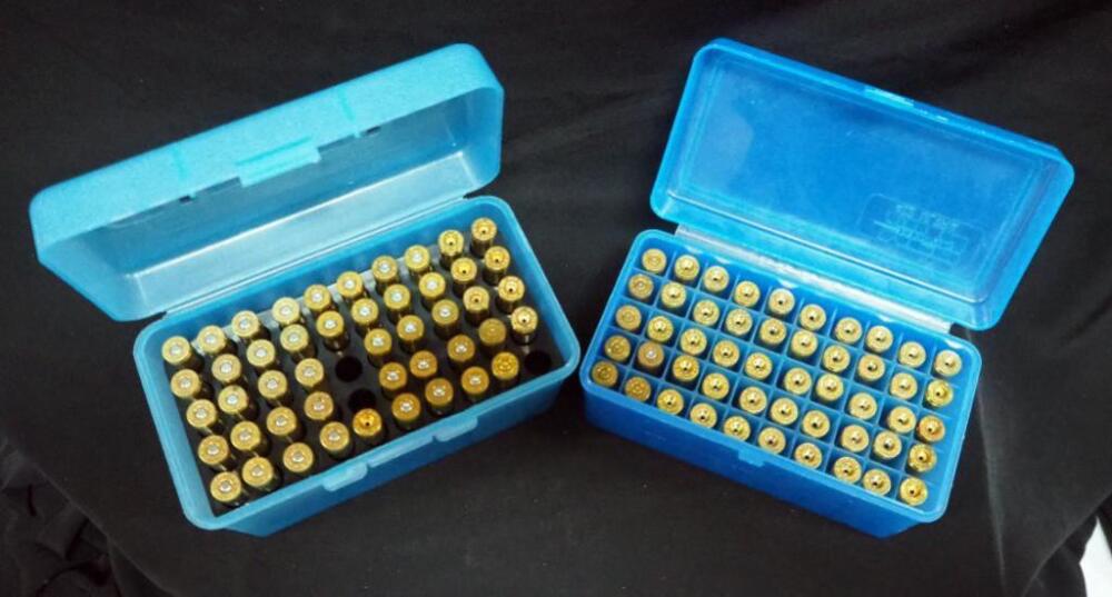 300 WIN MAG Empty Brass, Approx Qty 97, Some With Primers, In Plastic Cartridge Cases, Local Pickup Only