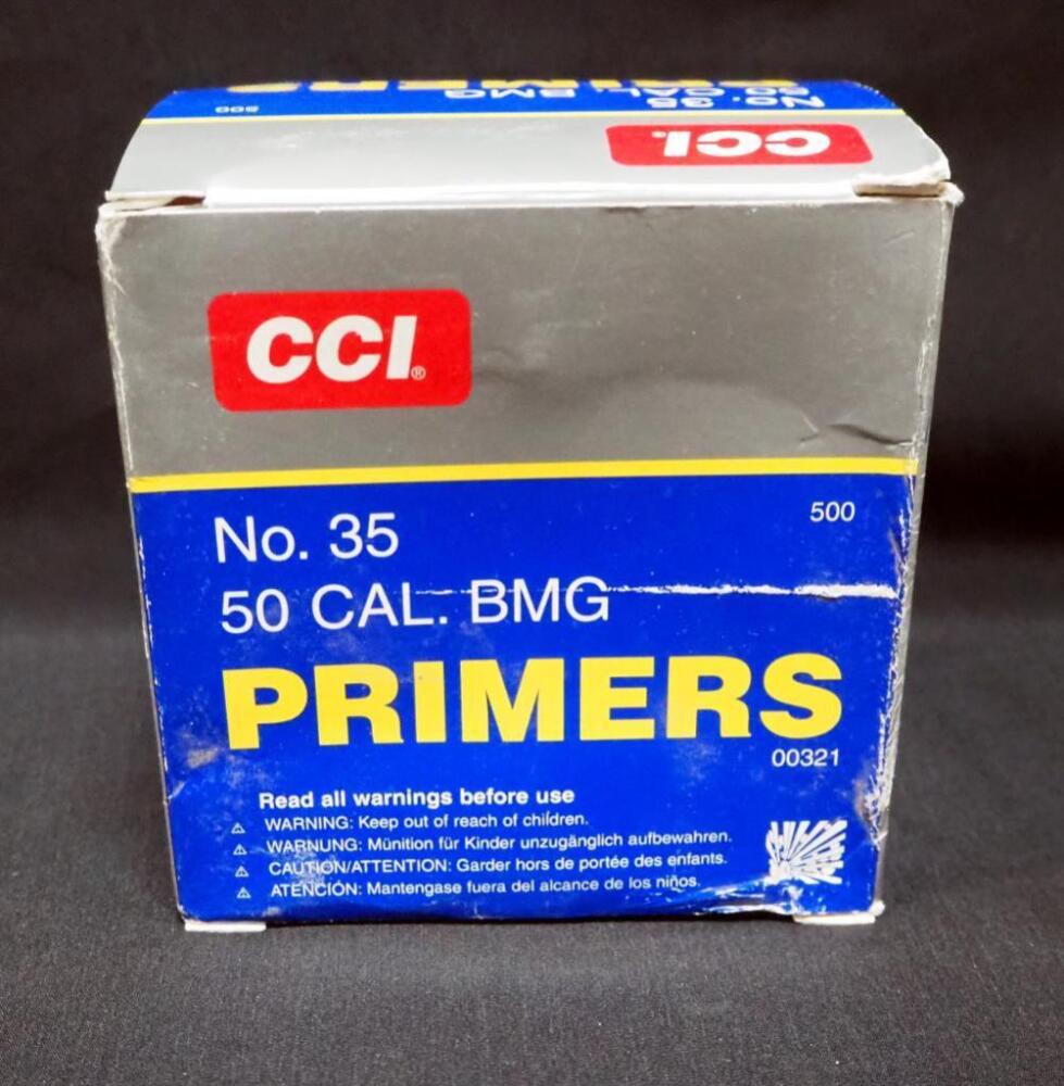 CCI No 35 50 Cal BMG Primers, Approx Qty 500, Local Pickup Only