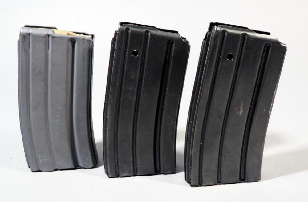 Metal Mags, Believed To Be 5.56 Cal, Qty 3