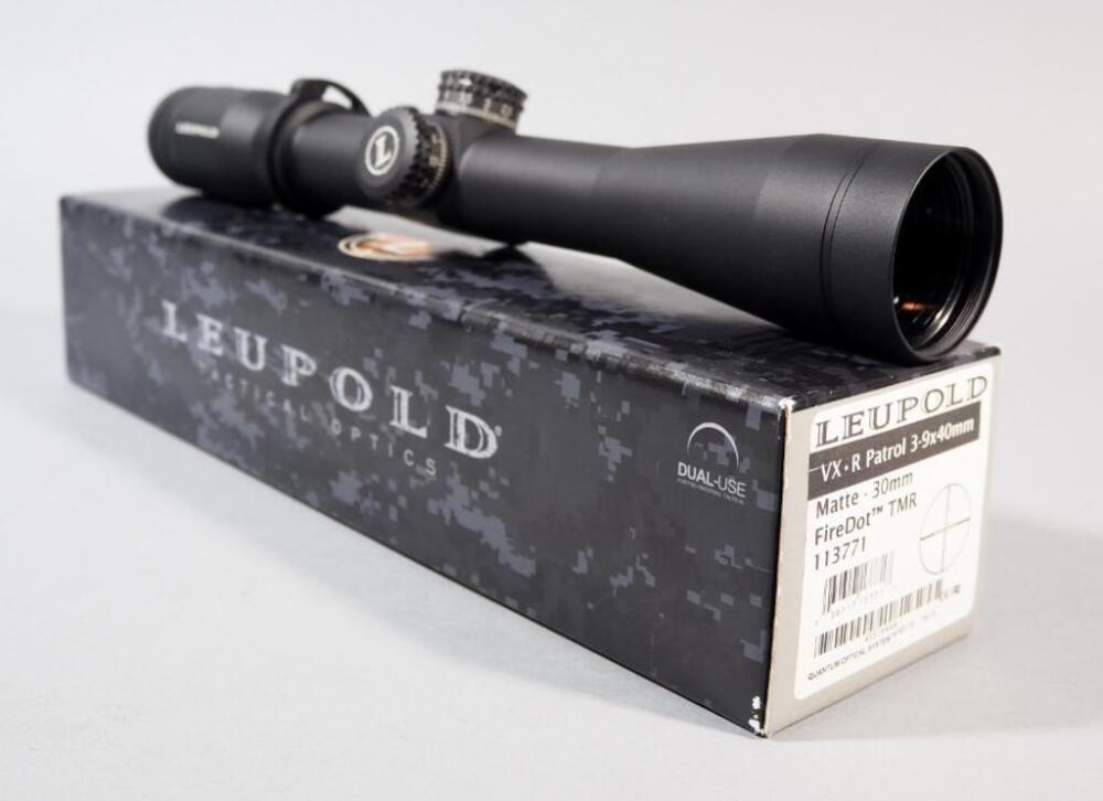 Leupold VX-R Patrol 3-9x40 Scope, FireDot Illuminated Tactical Reticle, 30mm Tube, With Instructions, See Description