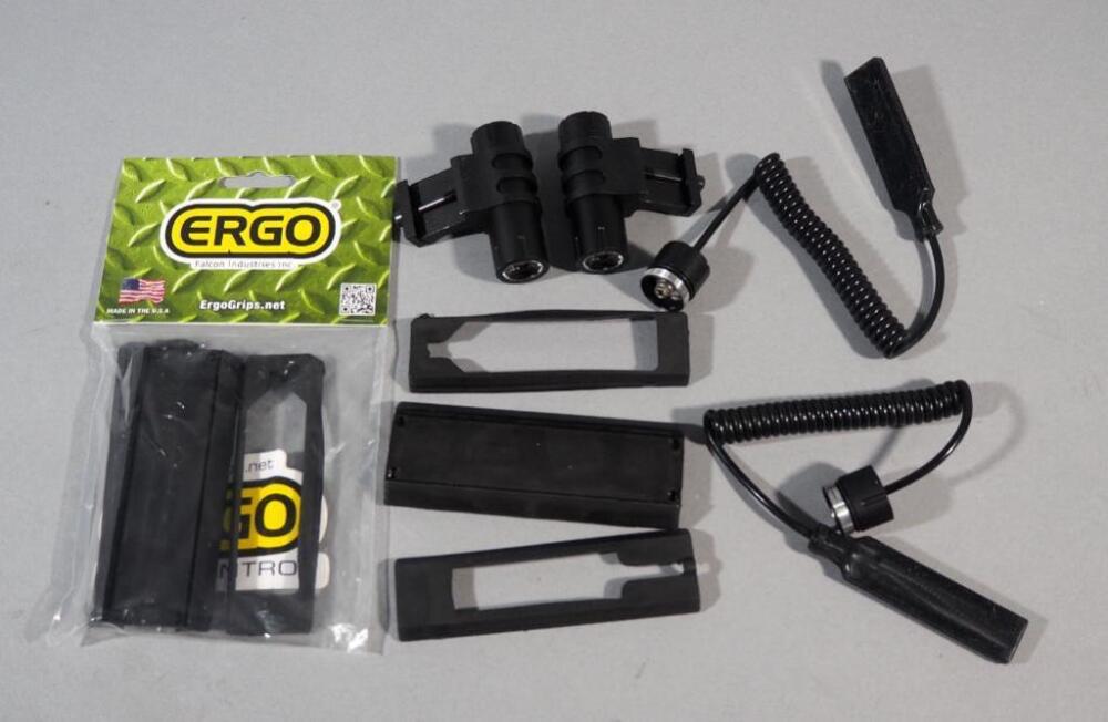 Tactical Lights With Rail Mounts And Remote Switches, Qty 2, And Ergo Rail Switch Mounts, Qty 2