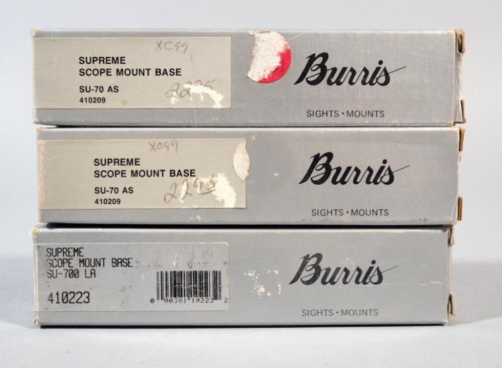 Burris Scope Mounts, Qty 3, Includes SU-70 AS (2) And SU-700 LA