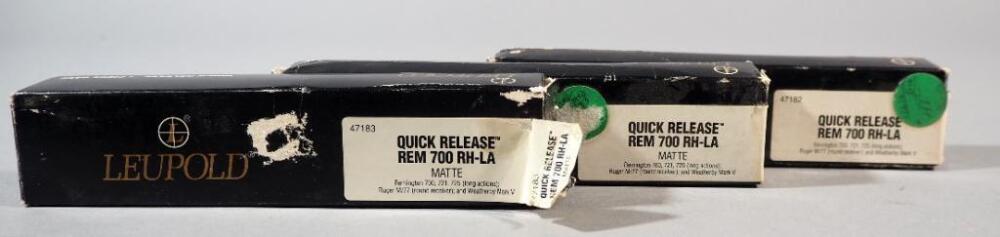 Leupold Quick Release REM 700 RH-LA Scope Mounts, Qty 3