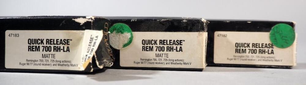 Leupold Quick Release REM 700 RH-LA Scope Mounts, Qty 3