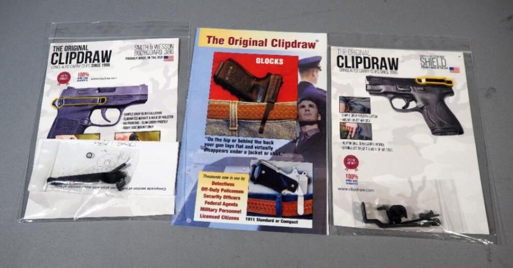 Clipdraw Clips For Smith & Wesson Bodyguard .380 And Smith & Wesson M&P Shield