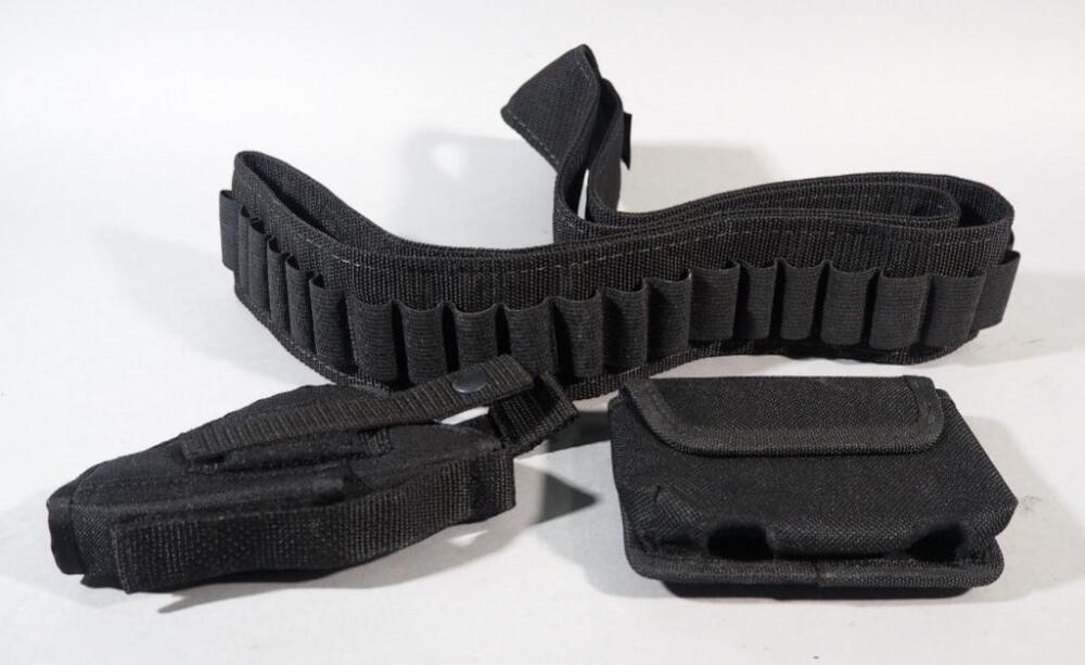 Ace Ammo Sash, Bulldog Pouch And Nylon Holster