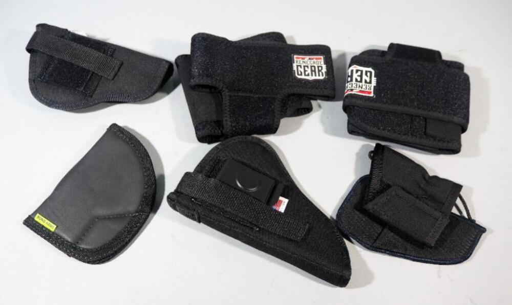 Nylon Holsters, Qty 7, Various Brands And Styles, Includes Ankle Holsters
