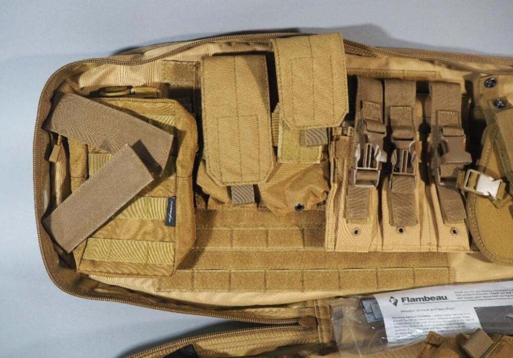 FunanaSun Tactical Bag With Multiple Interior Pouches, Holster, Mag Holders, D-Rings, Swivel Hooks And More