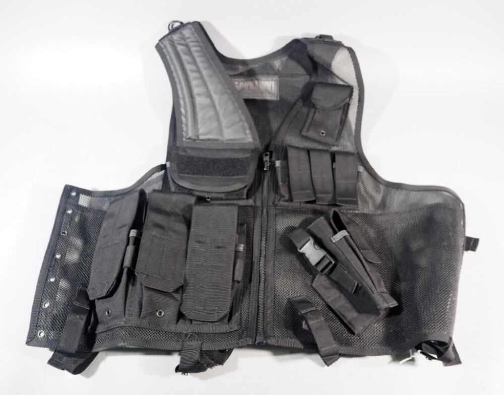 Blackhawk Tactical Vest With Pistol Holster and Mag Pouches, Adjustable, One Size Fits All