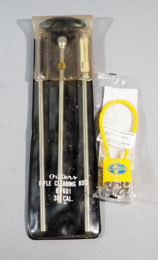Outers Rifle Cleaning Rod BP601, 30 Cal, And Mossberg Gun Lock