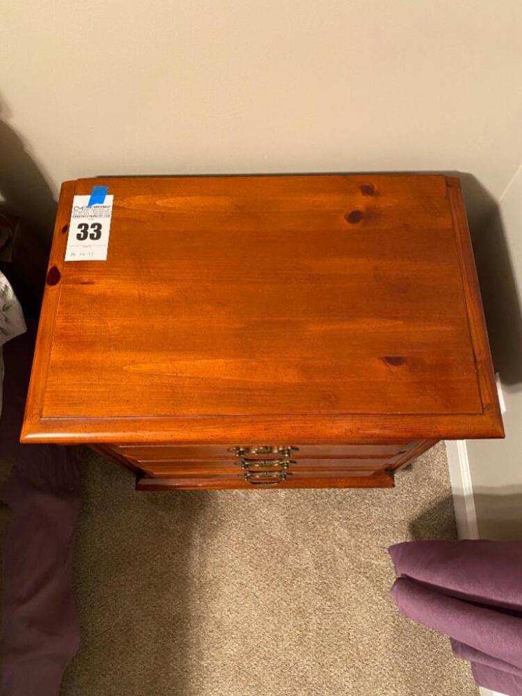 Young Hinkle Plymouth Pine Night Stand- 24in T x 26in W x 17in D