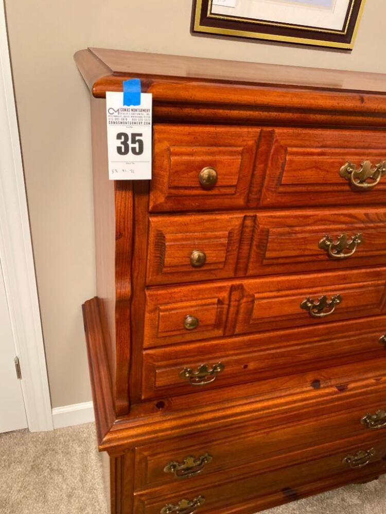 Young Hinkle Plymouth Pine Chest of Drawers- 53in T x 41in W x 21in D