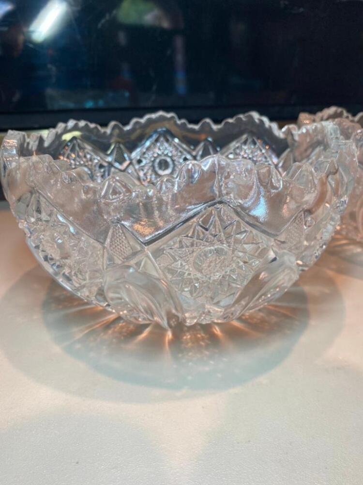 Heavy Duty Cut Glass Bowls