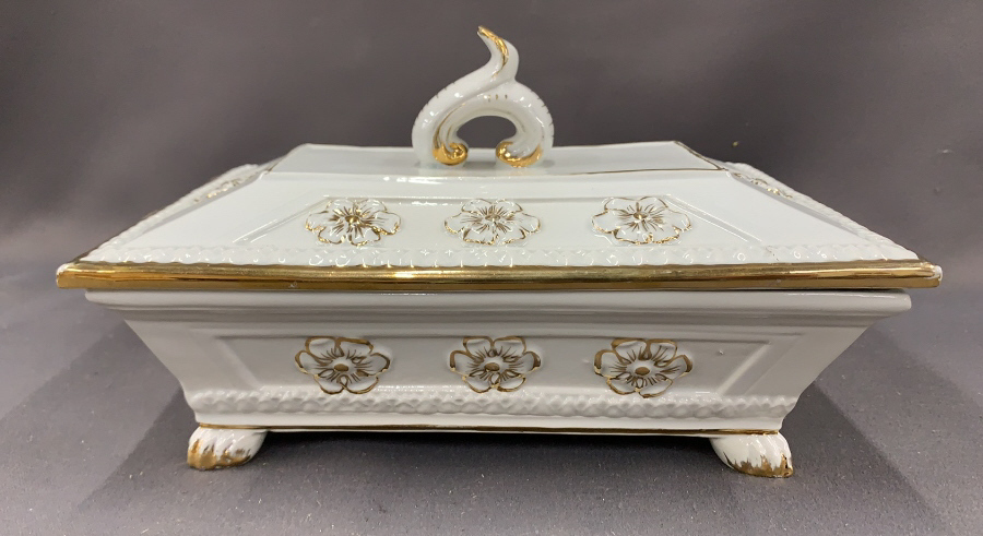 Ceramic Lidded Dish Marked Made In Italy